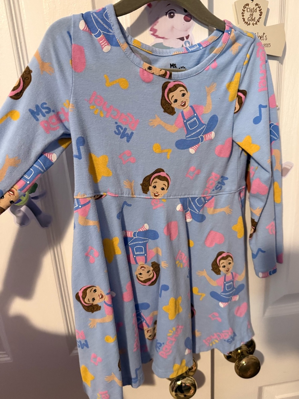 4T four Girls' Printed Disney Long-Sleeve Dresses